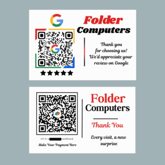 Combo Payment and Google Review Stand (Landsape)