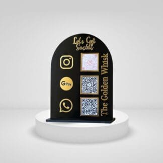 Social Media QR Code Display Stand With NFC Enable