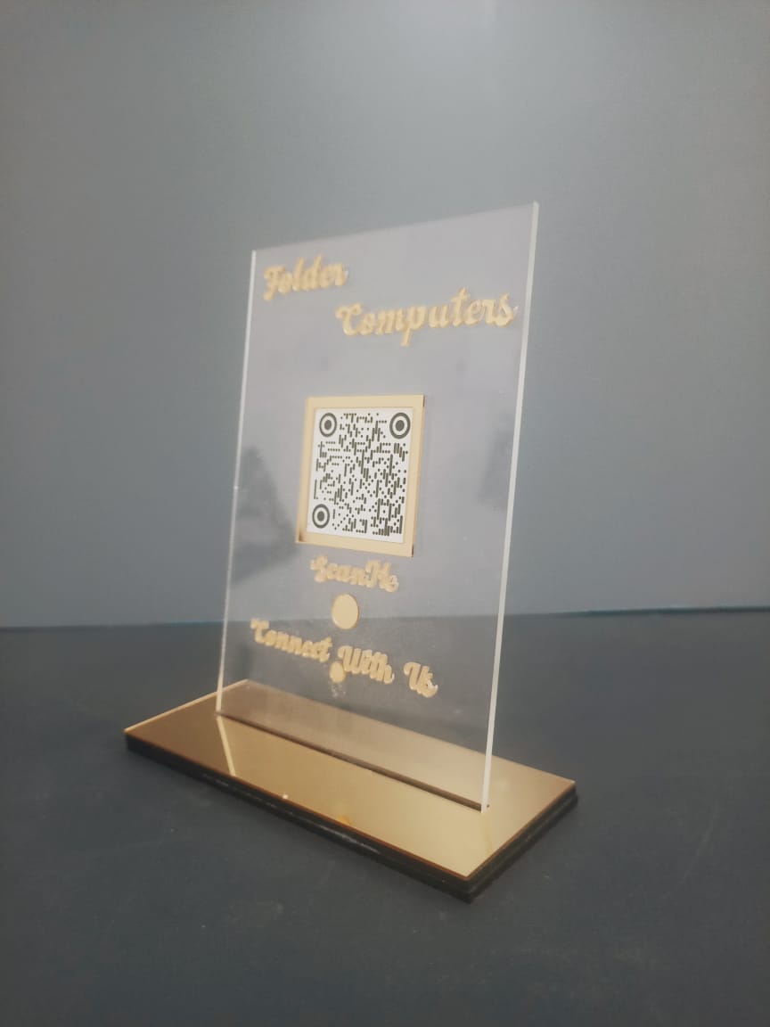 Digital Business Card NFC enabled Acrlyic Transparent