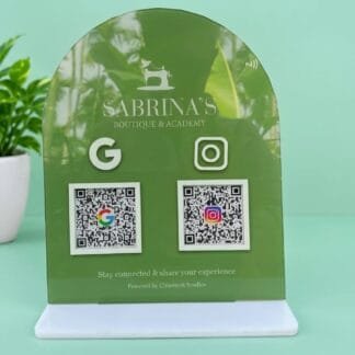 Pearl Green Arch Countertop 2 QR stand with NFC