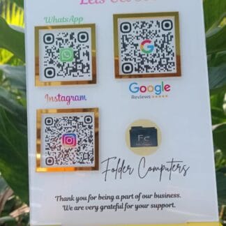 Premium A5 Portrait Social Media & Review QR Stand