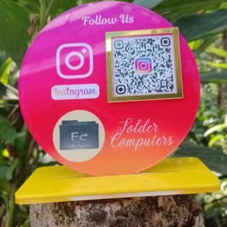 Premium Round Instagram QR Stand (5*5 inch)