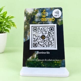 Custom Acrylic Digital Business Card QR Code Stand with NFC
