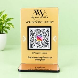 Custom Acrylic Stand with Instagram QR code with NFC