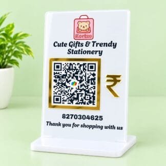 Custom Acrylic QR Stand with UPI Payment