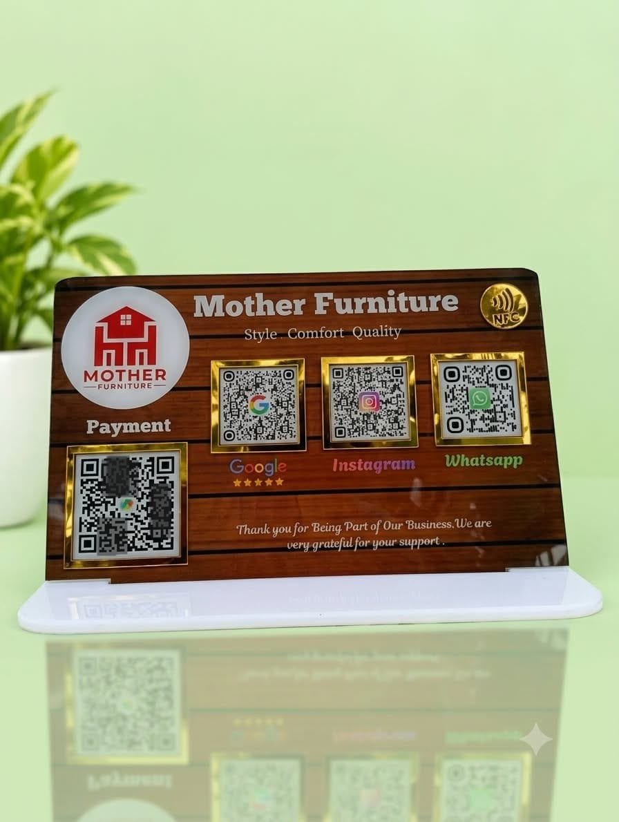 4 QR Code Acrylic Stand