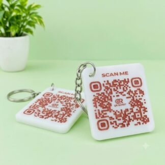 Acrylic Engraved Qr code 2 keychains
